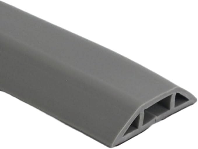 1M Floor Cable Protector Rubber Cover for Safe Movement in Offices, Gyms, and Homes (gray)