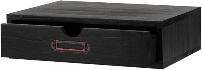 Wooden Storage Box Apothecary Drawers Vintage Wooden Drawers Wood Desktop Organizer with Drawers Countertop Drawers Library Card Catalog Cabinet Apothecary Cabinet（BLACK）