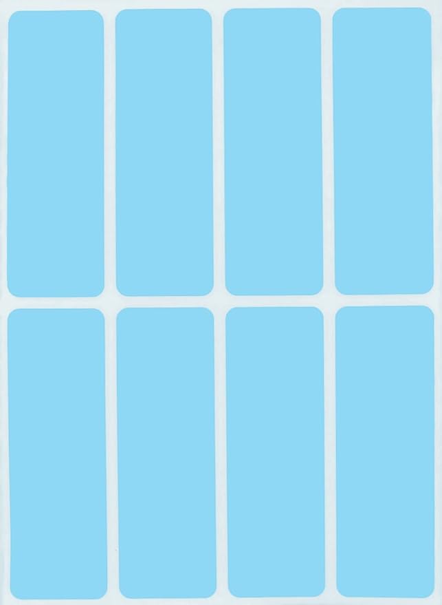 Royal Green Rectangular Sticker Color Coded Write on Labels for Organizing, Moving, & Mailing, 3x1 inch Stickers Writable Labels & Tags for Home, Office, and School Projects, 400-Pack (Light Blue)