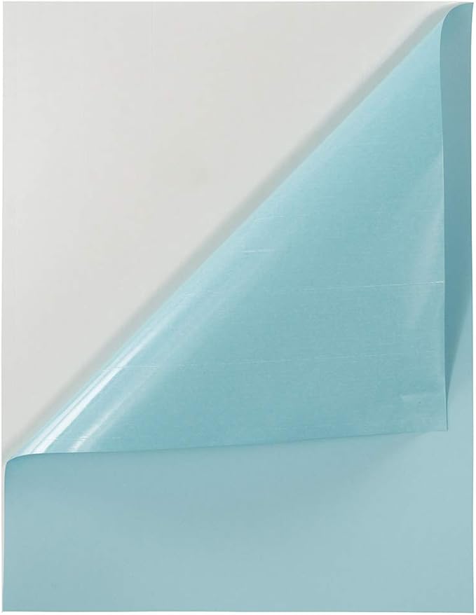 JAM PAPER Full Sheet Shipping Labels - Printable Sticker Paper - 8 1/2 x 11 - Baby Blue - 10 Full Pages/Pack