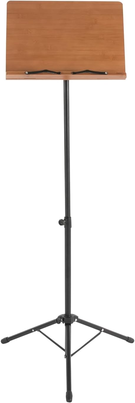 Sheet Music Stand & Desktop Book Stand, Rotatable Music Book Holder Stand,Wooden Portable Sheet Music Table Stand Height Adjustable from 27.5-74.8in with Book Stand Support,Foldable Tripod