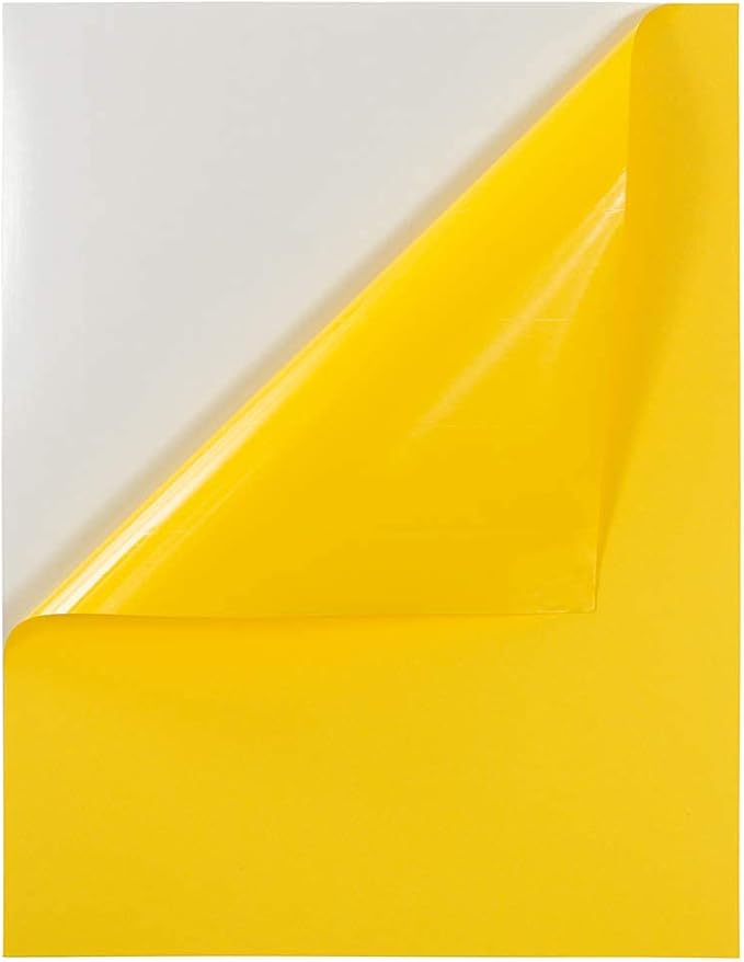 JAM PAPER Full Sheet Shipping Labels - Printable Sticker Paper - 8 1/2 x 11 - Yellow - 10 Full Pages/Pack