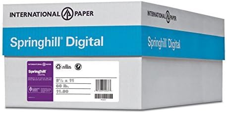 Springhill 8.5” x 11” Ivory Colored Cardstock Paper, 67lb Vellum Bristol, 147gsm, 2000 Sheets (8 Reams) – Premium Lightweight Cardstock, Vellum Printer Paper with Textured Finish – 056000C