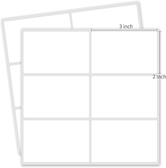 Yeachlaing 2×3 Inch Removable Blank Freezer Labels,Water/Oil/Tear Resistant/Ink Won't Smudge No Residue (120pcs,1 Bag)