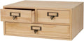 Wooden Storage Box Apothecary Drawers Vintage Wooden Box Wood Desktop Organizer Countertop Drawers Library Card Catalog Cabinet Apothecary Cabinet（WOOD 03）