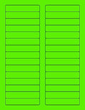 8-1/2 x 11" Neon Color High Light Fluorescent Labels for Laser & Inkjet Printer (Green Fluorescent, 2/3" x 3-7/16" - 30 Per Page | 3000 Labels)