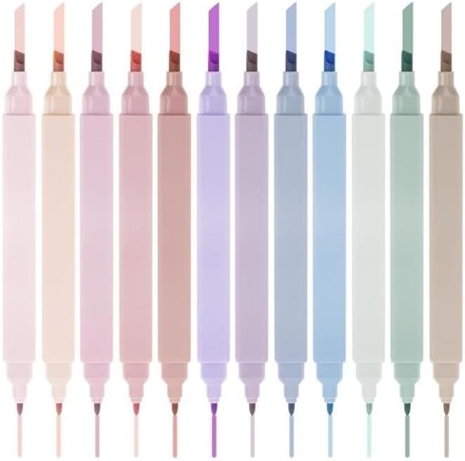 Dacono 12 Bible Highlighters, Aesthetic Highlighter, Pastel Highlighters Assorted Colors, Bible Highlighter and Pens No Bleed, Bi-ble Study Supplies, Aesthetic School Supplies