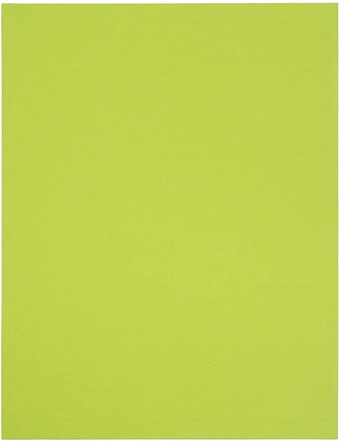 JAM PAPER Shipping Address Labels - Large - 3 1/3 x 4 - Lime Green - 120/Pack
