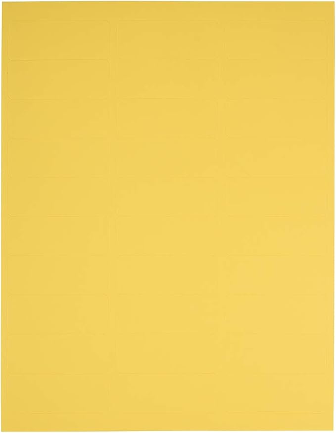 JAM PAPER Return Address Labels - Standard Mailing - 1 x 2 5/8 - Yellow - 120 Shipping Labels/Pack