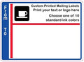Mailing Stickers, Custom Printed with Your Logo, Image or Text Imprinted 1-Color Business Shipping, 4” x 3” Rolls (1000)