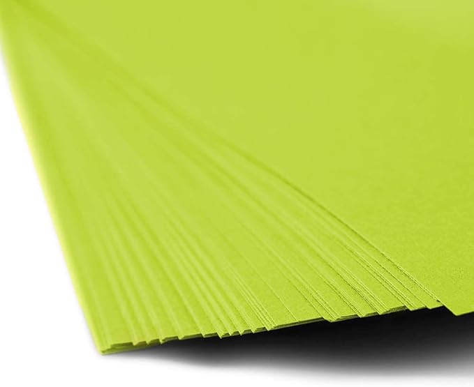 JAM PAPER Colored 24lb Paper - 90 gsm - 8.5 x 11 - Ultra Lime Green - 100 Sheets/Pack