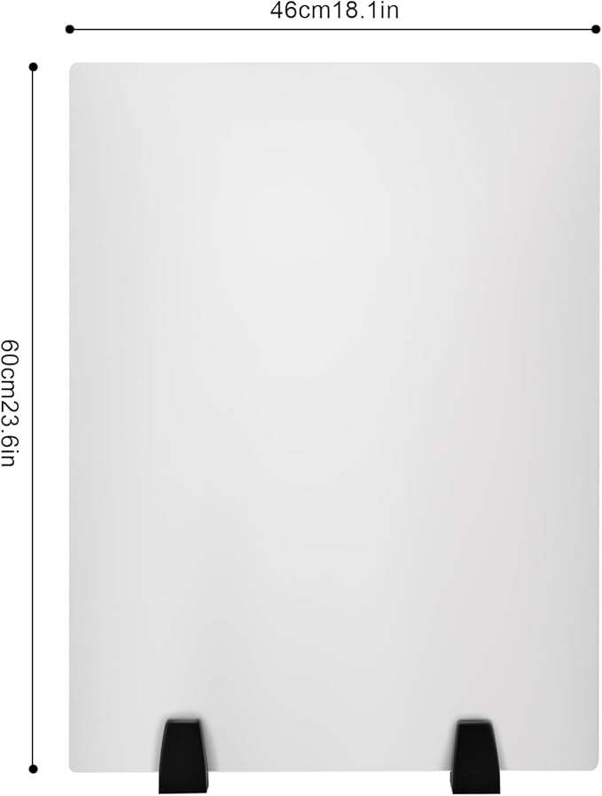 2 Pack Desk Privacy Panels,Modern Dual Frosted Plexiglass 24 x 18 inch Desk Privacy Panels,Acrylic Cubicle Desk Dividers,Office Partitions (24 in x 18 in)