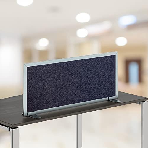 OBEX Acoustical Free Standing Privacy Screen, Cubicle Accessories Desk Privacy Panel, Desk Dividers for Office, Office Furniture Partitions Portable Sound Proof Dividers, 12" x 48", Slate