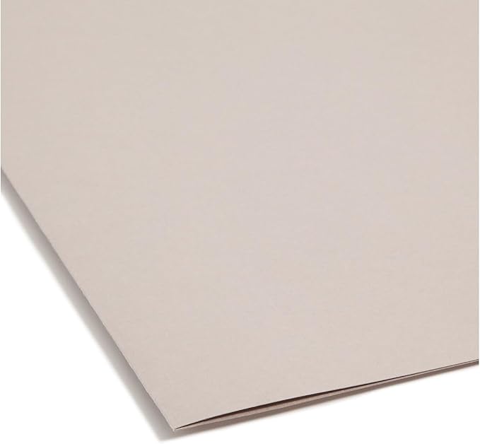 Smead TUFF Extra Capacity Box Bottom Hanging Folder, 4" Expansion, 1/3-Cut Easy Slide Tab, Legal Size, Steel Gray, 18 per Box (64342)