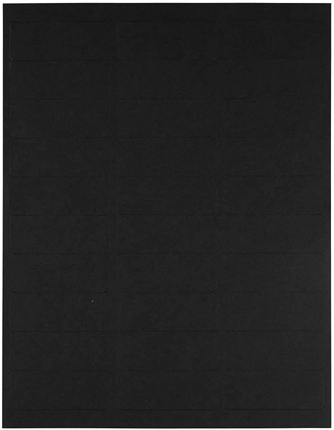 JAM PAPER Return Address Labels - Standard Mailing - 1 x 2 5/8 - Black - 120 Shipping Labels/Pack