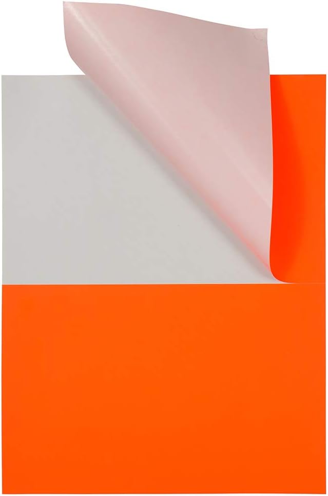 JAM PAPER Shipping Labels - Half Page - 5 1/2 x 8 1/2 - Neon Deep Red/Orange - 50/Pack