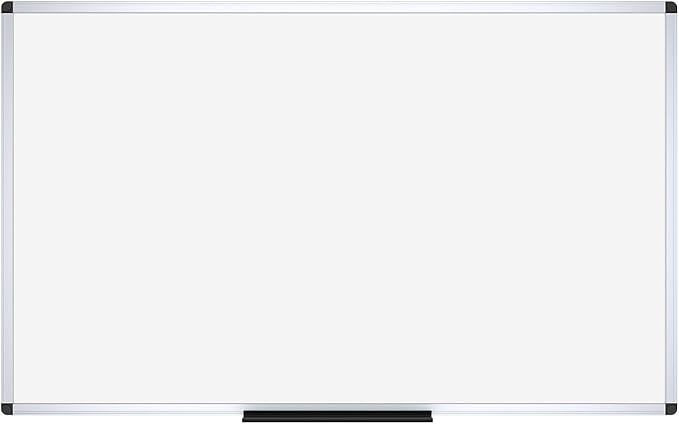 VIZ-PRO Dry Erase Board/Magnetic Whiteboard, 60 x 48 Inches, Large Wall Mounted Board for School Office and Home 5' x 4'