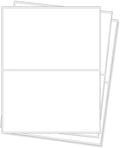 RBHK Half Sheet Self Adhesive Shipping Labels for Laser & Inkjet Printers, 2000 Labels, Rounded Corner (1000 Sheets)
