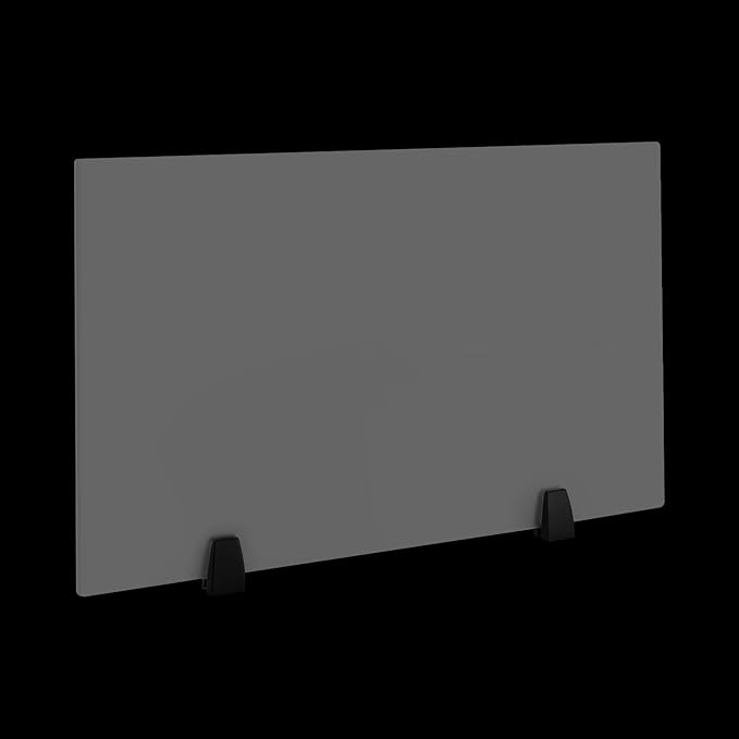 2 Pack Desk Privacy Panels,Modern Dual Frosted Plexiglass 30 x 18 inch Clamp-on Desk Privacy Panels,Acrylic Cubicle Desk Dividers,Office Partitions (30 in x18 in)