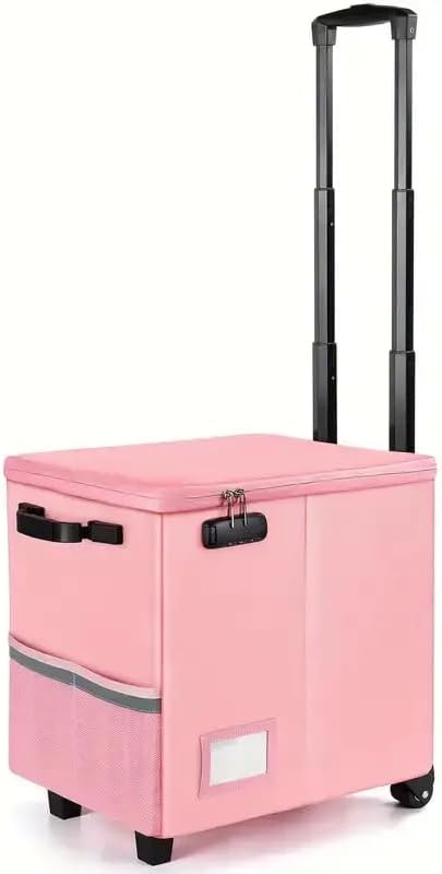 Teacher Rolling Cart - Fireproof File Cabinets for Document Safety, Portable Rolling Crate with Wheels for Teachers, for Teaching, Office