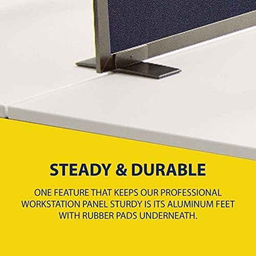 OBEX Acoustical Free Standing Privacy Screen, Cubicle Accessories Desk Privacy Panel, Desk Dividers for Office, Office Furniture Partitions Portable Sound Proof Dividers, 24" x 30", Slate