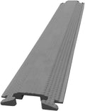 Kable Kontrol Drop Over Floor Cord Cover – 60” Inch Long 1 Channel Cable or Wire Protector – Rubber Ramp for Indoor and Outdoor Use – Gray