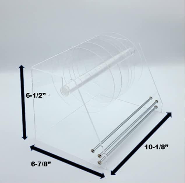 10 Inch, Heavy Duty Adjustable 6-Disk Label Dispenser, by Quality IZ