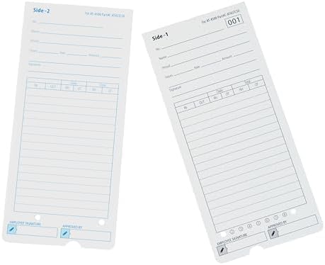100 Time Cards AT-4500 Employer Time Cards Double-Sided (with Separate Box)