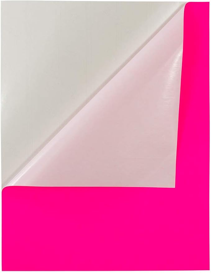 JAM PAPER Full Sheet Shipping Labels - Printable Sticker Paper - 8 1/2 x 11 - Neon Pink - 10 Full Pages/Pack