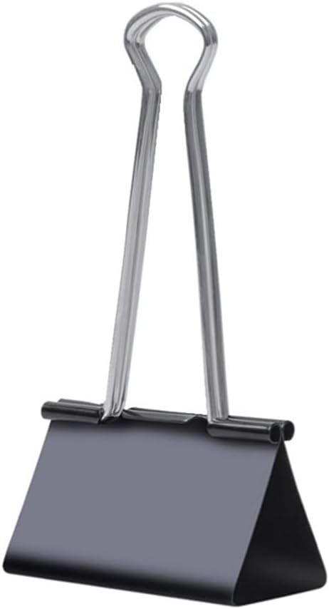 THREEBEGETSALL Extra Large Binder Clips 2.4 inch Super Big Binder Clips 6 Pack Big Metal Paper Clamps Black (2.4 Inch)