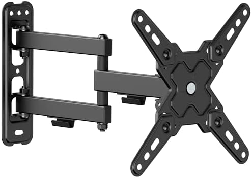 CondoMounts TVA8022 Full Motion TV Wall Mount for 12”-40” Screens | Swivel, Tilt & Extendable TV Mount w/Articulating Arms, Max VESA 200x200, 44 lbs Capacity | Portrait/Landscape, DIY Install, Black