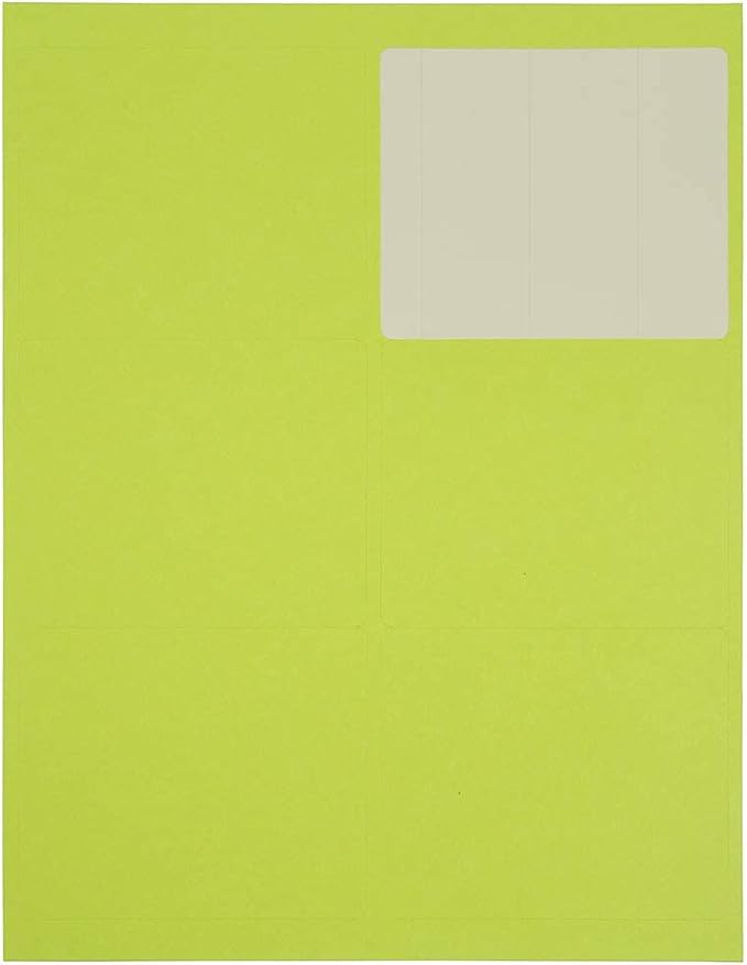 JAM PAPER Shipping Address Labels - Large - 3 1/3 x 4 - Lime Green - 120/Pack
