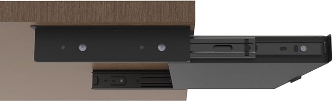 Under Desk Slide Out Pencil Drawer, Storage Organizer 15 Inch Wide, Ball-Bearing Slides, Black (8x14.4 Inch)