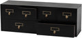 Apothecary Drawers Wooden Storage Box Vintage Wooden Drawers Wood Desktop Organizer Countertop Storage Box Library Card Catalog Cabinet Apothecary Cabinet （BLACK06）