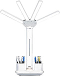 Led Desk Lamp Foldable Study Light Adjustable Table Lamp with Pen Holder, 3 Brightness Levels, USB Charging Port