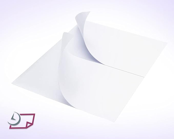 NextDayLabels 8.5x5.5 Half Sheet Stickers White Blank Labels for Laser Inkjet Printer - 2 Per Page Self-Adhesive Shipping Packaging Product Made in USA - 2000 Labels