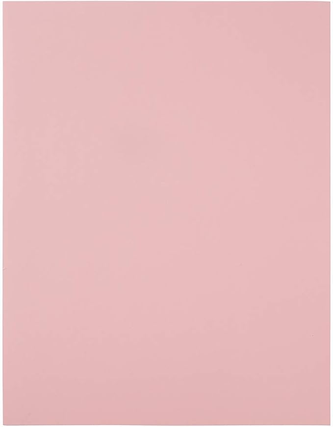 JAM PAPER Full Sheet Shipping Labels - Printable Sticker Paper - 8 1/2 x 11 - Baby Pink Pastel - 10 Full Pages/Pack