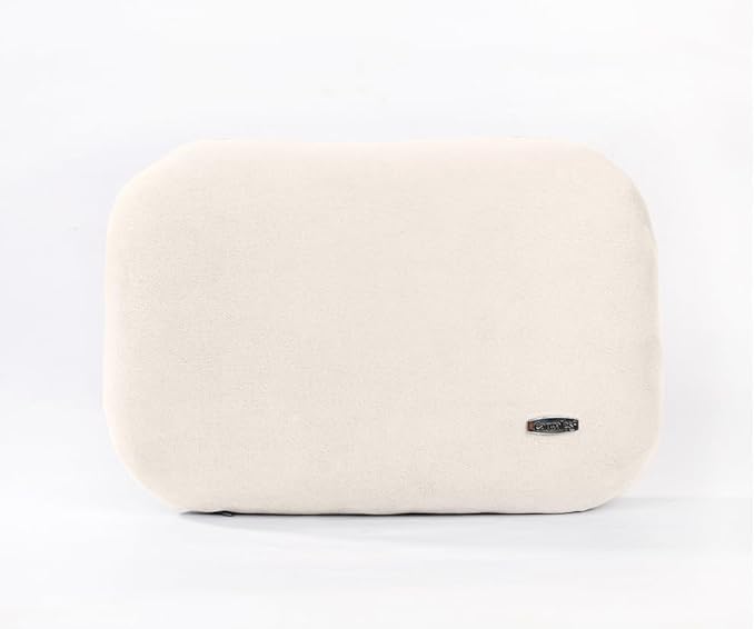 Beige Lumbar Support Pillow for Car Driving Seat Soft Latex Lower Back Support Relax Home Desk Office Accessories Chair Cushion Pain Relief