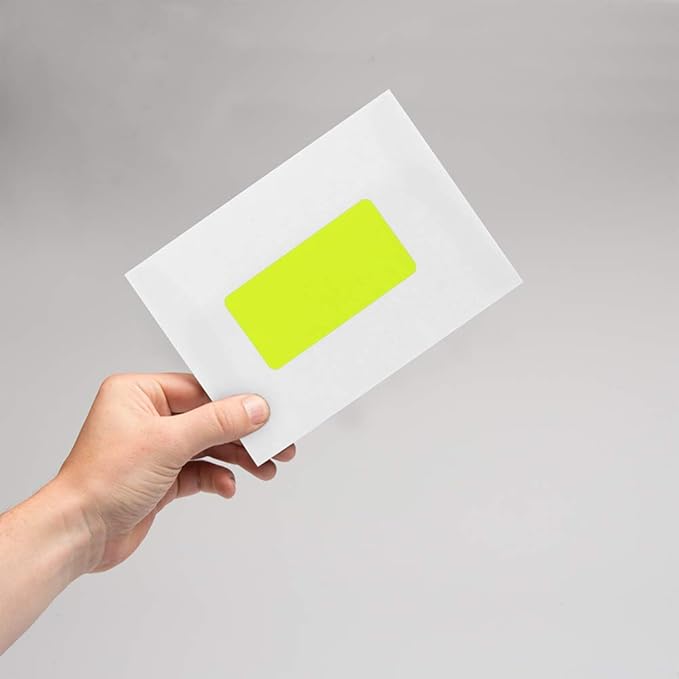 JAM PAPER Shipping Address Labels - Standard Mailing - 2 x 4 - Neon Fluorescent Yellow - 120/Pack