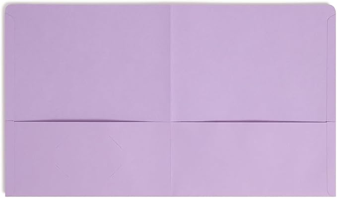 Smead Two-Pocket Heavyweight Folder, Letter Size, Lavender, 25 per Box (87865)