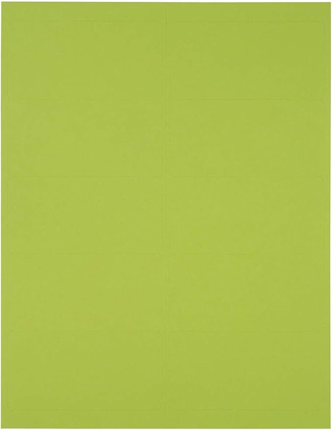 JAM PAPER Shipping Address Labels - Standard Mailing - 2 x 4 - Ultra Lime Green - 120/Pack