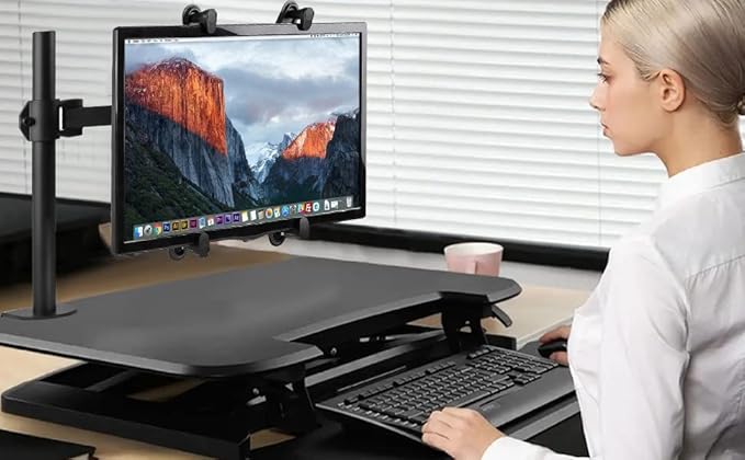 Pholiten VESA Mount Bracket Adapter Monitor Arm Mounting Kit for Screen 13 to 27 inch,75mm or 100mm VESA