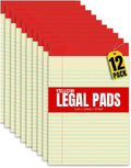 1InTheOffice Yellow Legal Pads 5x8, Notepad Narrow Ruled, Canary, 50 Sheets/Pad, Dozen Pads/Pack