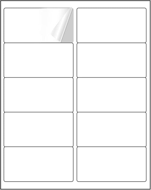 2” x 4” (300 Labels) Shipping Mailing Labels, Printable White Sticker Label for Laser Inkjet Printer, Permanent Adhesive Mailing Address Labels for Packages Envelopes (30 Sheets)