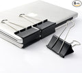 THREEBEGETSALL Extra Large Binder Clips 3 inch super big Binder Clips 6 Pack Big Metal Paper Clamps Black (3 Inch)