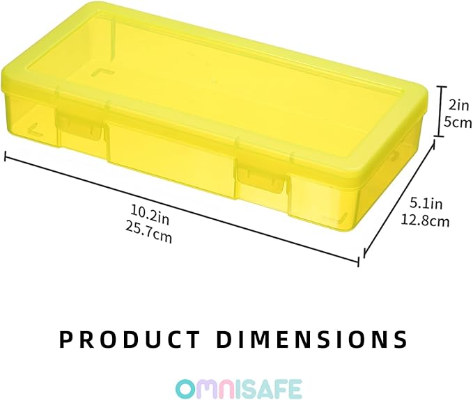 9 Pack Medium Colored Plastic Hobby Art Craft Organizer, Mini Plastic Storage Containers with Latching Lid, for Pencil Box, Lego, Crayon