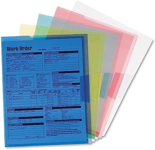 Smead Organized Up Poly Translucent Project Jacket, Letter Size, Assorted Colors, 5 per Pack (85750)