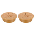 uxcell 2 Pcs Desk Grommet, 3.15 inch 80mm Desk Cable Hole Cover Wire Hole Insert for Home Office Table Cabinet Cord Organizer, Brown