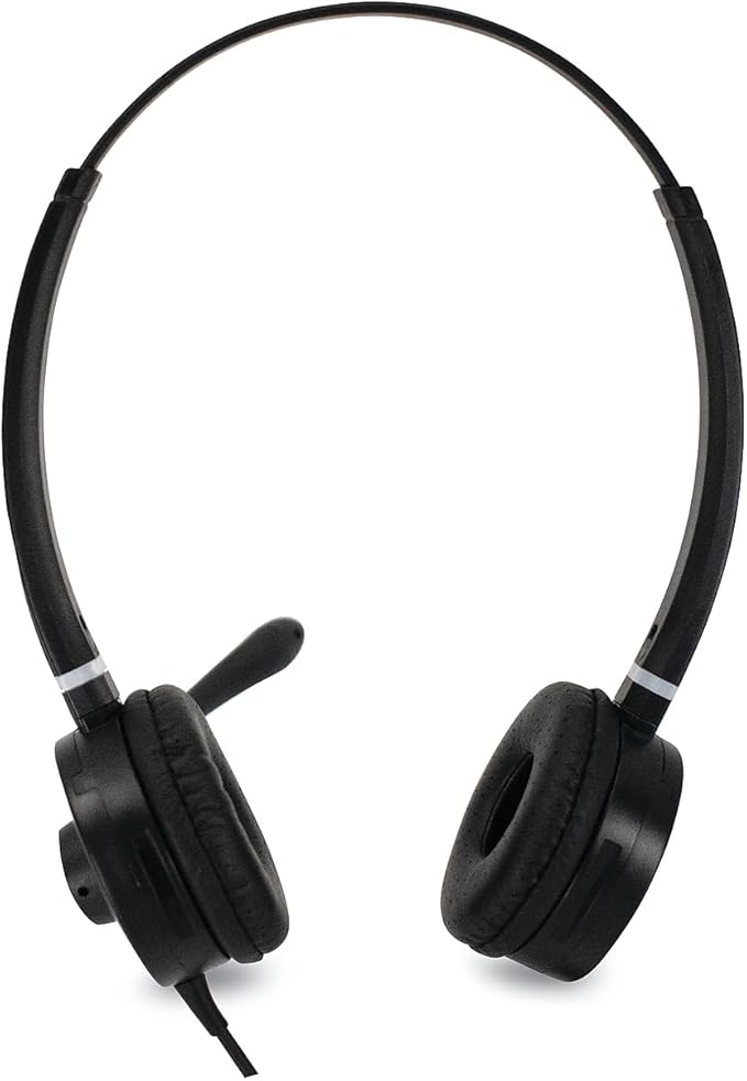 Spracht HS-WD-USB-2 Dual Ear USB Headset for Softphone for PC/Mac, Black