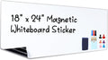 HAMIGAR Magnetic Whiteboard Contact Paper 18" x 24" Dry Erase White Board Sticker for Wall Stick on White Board Peel and Stick Wallpaper Adhesive Poster with Marker, Magnetic Eraser and Magnets